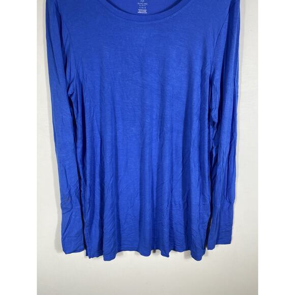 Offline by Aerie Knit Top Tunic Size L Blue Stretch Knit Coastal Athleisure Yoga - Picture 4 of 10